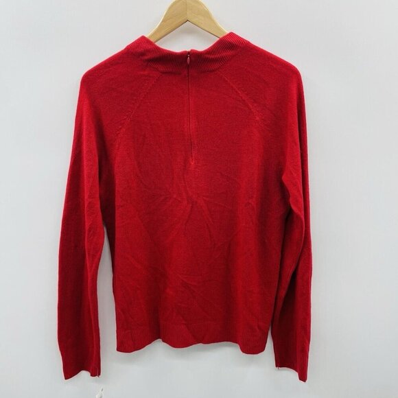 Karen Scott Womens Size XL Mock Neck Zip-Back Sweater in Luxsoft Red $40 2141 - Picture 4 of 8